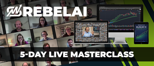 Overview visual of the 5-day live trading masterclass structure and learning sessions
